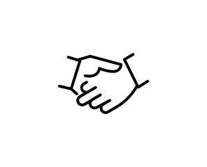 Handshake premium line icon. Simple high quality pictogram. Modern outline style icons. Stroke vector illustration on a white background. 