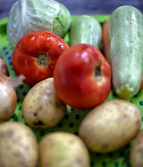 close-up of vegetables in the home kitchen