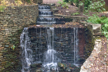A waterfall in the park