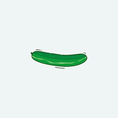 Fototapeta premium Cucumber illustration for icon