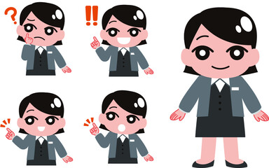 OLの表情セット3/3