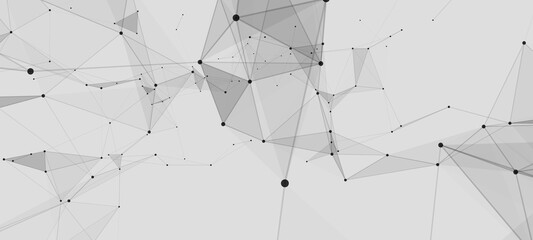 Abstract background with connecting dots and lines. Vector Illustration. Network plexus.