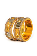 Ethnic Traditional Indian Bangle Wear in Wrist.