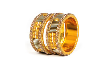 Ethnic Traditional Indian Bangle Wear in Wrist.