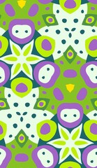 Ethnic floral seamless pattern. Abstract vintage pattern with decorative flowers.