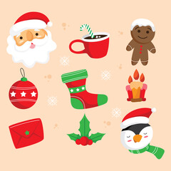 Flat design christmas element