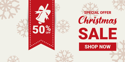 Christmas and winter sale promotion marketing banner/poster. Vector to increase your sales.