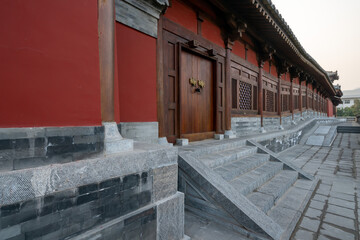 Ancient Chinese building loft and square, Taiyuan, Shanxi Province, China