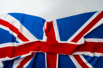 Photo of rippled flag of Great Britain