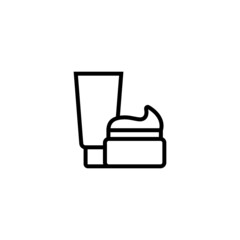 Beauty Care Icon  in black line style icon, style isolated on white background