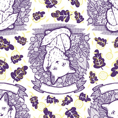 Kitty Final Boss Seamless Surface Pattern Design