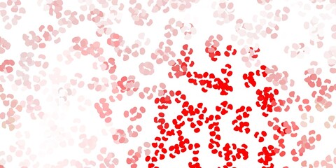 Obraz premium Light red vector texture with memphis shapes.