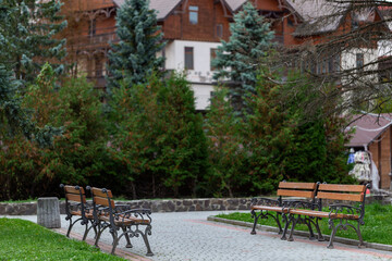Balneological resort Truskavets city, Lviv region, Ukraine. 
