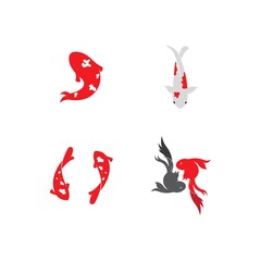 Koi fish logo vector