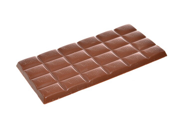 black chocolate isolated on white background