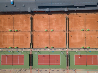 View from the height of the clay tennis courts