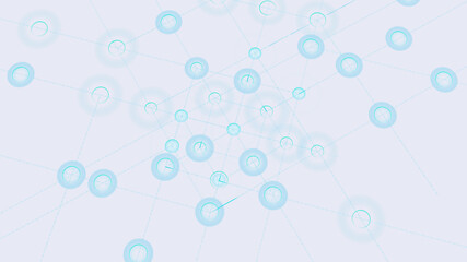 Communication Network Technology City Digital Data information Business 3D illustration
