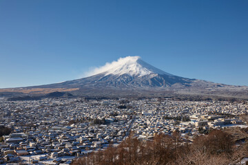 新倉山浅間公園から望む富士山