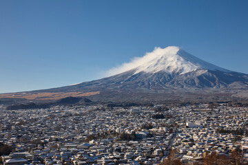 新倉山浅間公園から望む富士山