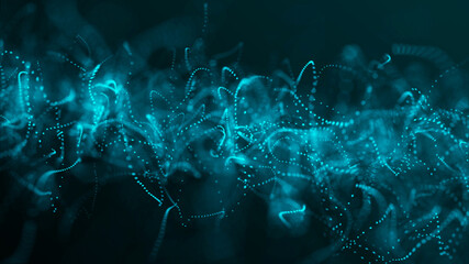 Connecting background dots and lines. Futuristic polygonal background. Artificial intelligence. Big data technology .3d rendering.