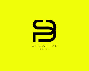 Fototapeta Creative and Minimalist Letter PS Logo Design , PS Monogram obraz