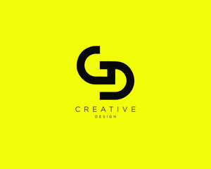 Obraz premium Creative and Minimalist Letter GD Logo Design , GD Monogram