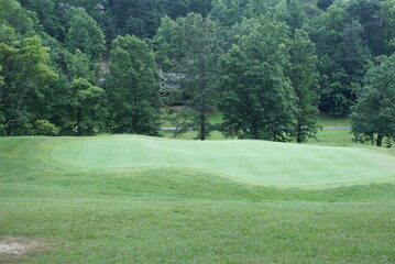Fototapeta premium golf course in the mountains 