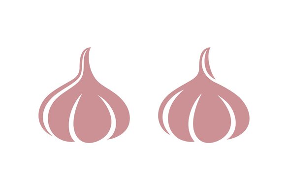 Garlic logo. Isolated garlic on white background
