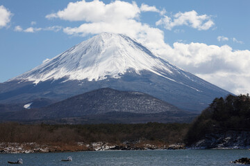 Fototapeta na wymiar 精進湖から望む富士山