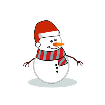 snowman vector iamge for christmas day