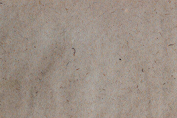 Texture of old ecological paper, cardboard, recyclable material with various villi, fluff and other inclusions, grunge background