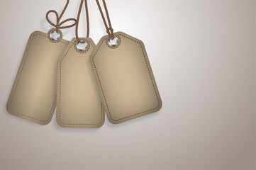 Vector realistick set of sale paper tags for christmas holiday shopping promotion. © ku4erashka