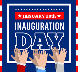 Inauguration of the President of the United States, January 20. Applause, celebration Vector illustration