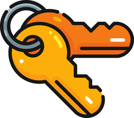 Keychain Access Filled Outline Icon