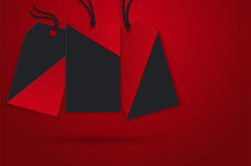 Vector realistick set of sale paper tags for christmas holiday shopping promotion. © ku4erashka