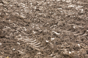 Textura de un campo arado