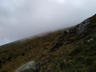 fog in the mountains