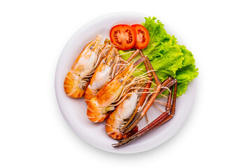 Baked shrimp tasty seafood