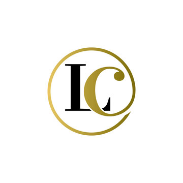 lc luxury logo design vector icon symbol circle