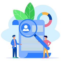 Illustration vector graphic cartoon character of business recruitment
