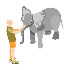 Elephant Contact Zoo Composition