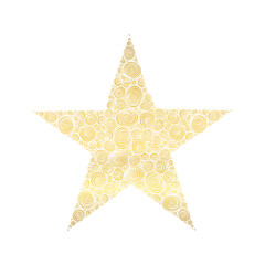 Weihnachts Stern Spiral Muster Illustration Gold