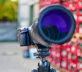 teleobiektyw aparat fotograficzny zoom