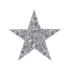 Weihnachts Stern Spiral Muster Illustration Weiss