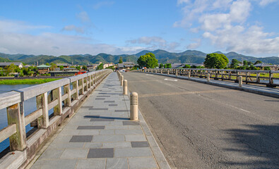 京都の嵐山　渡月橋