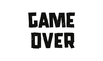 Game over text effect template concept use for brand label and logotype