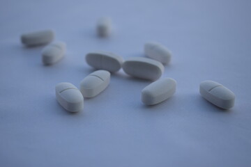 Fototapeta na wymiar medical tablet on white background.