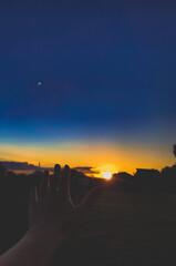 sunset in the desert