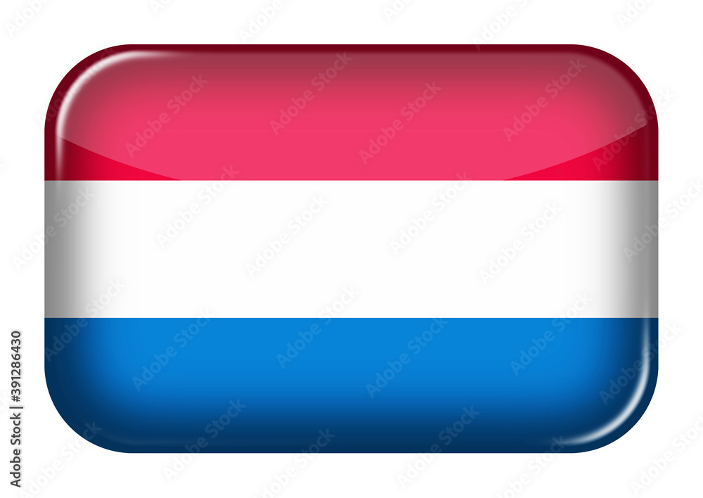Poster netherlands web icon rectangle button with clipping path 3d illustration