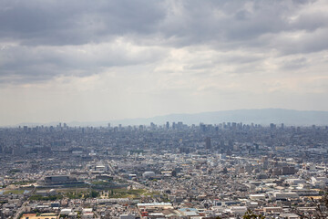 Fototapeta na wymiar 生駒山系からの大阪の眺望